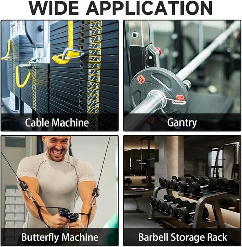 2 Pack Gym Pin with Spring Clip Collar, Weight Stack Pin Extender, Gym Pins for Weight Stack Machine, Weight Pins for Weight Stack, Strength Training Equipment for Commercial Gym and Home Gym in Kuwait