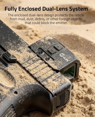 CVLIFE BearMight Solar Enclosed Green Dot Sight for ACRO, 3 MOA Dot with Auto-Brightness & Motion Awake, 5000G Shockproof for Compact Pistols, Includes Adapters for RMR/RMS/RMSc/Picatinny in Saudi Arabia