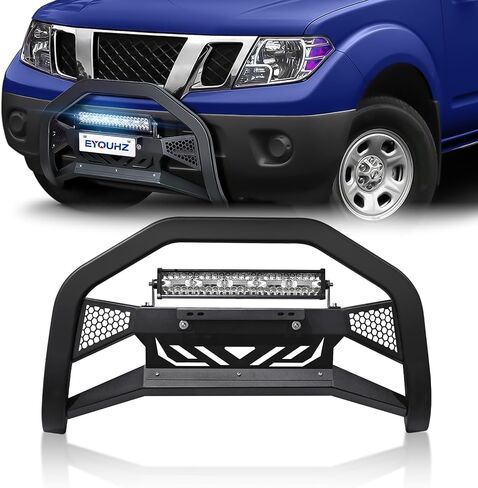 Bull Bar with LED LID BAR و RICENT FRAME متوافق مع 2009-2018 DODGE RAM 1500 و 2019-2024 RAM 1500 CLASSIC (EXL REBEL Sport) ، واقي الفرشاة الأمامية ، وشبكة الحرس ، وبار الدفع ، ولوحة التزلج in Saudi Arabia