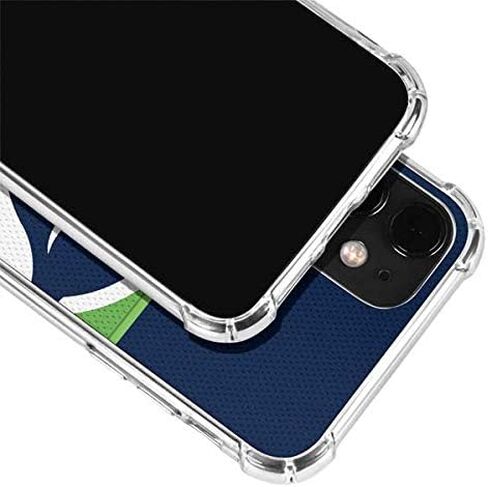 Skinit Clear Phone Case Compatible with iPhone 12 - Officially Licensed NFL Seattle Seahawks Zone Block Design in Saudi Arabia