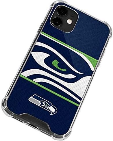 Skinit Clear Phone Case Compatible with iPhone 12 - Officially Licensed NFL Seattle Seahawks Zone Block Design in Saudi Arabia