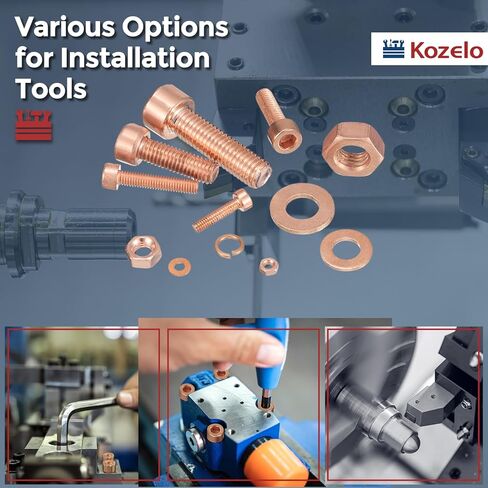 8 قطعة M8 مقبس غطاء الرأس مسامير البراغي والصواميل مجموعة متنوعة - [M8-1.25x50mm] برغي سداسي من النحاس الأحمر ملولب بالكامل لاستخدام الطابعة ثلاثية الأبعاد in Kuwait