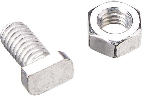 Alm Aluminium Cropped Head Nuts & Bolts (Pack 20) - GH003, Silver in Saudi Arabia