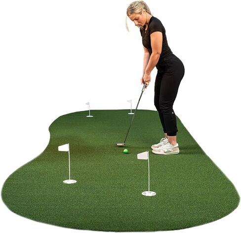 ALLTURFMATS 6 أقدام × 15 قدم ممارسة العشب الصناعي الاحترافي باللون الأخضر in Saudi Arabia