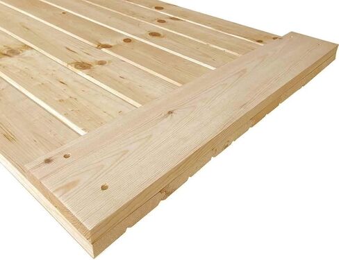 Kimberly Bay K-Bar الصلبة الصنوبر الأساسية غير المكتملة الداخلية باب الحظيرة بلاطة DIY كيت 83.5 بوصة × 36 بوصة. in Saudi Arabia