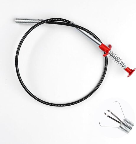 ثعبان الصرف، أداة التقاط بمخلب مرن للالتقاط، ملاقط طويلة لتصريف الحوض، مع 4 مخالب قابلة للانحناء، أداة مساعدة للوصول إلى خرطوم قابل للانحناء، تنظيف الشعر وغيرها من السدادات للمرحاض والحوض المنزلي in Kuwait