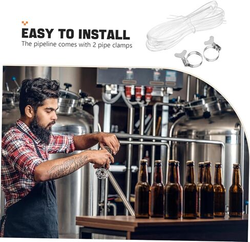 High-strength Beer Gas Hose with Clamps Flexible Tubing for Draft Beer Dispensing and Wine Brewing Brewing Hose for Home and Commercial Use in Saudi Arabia