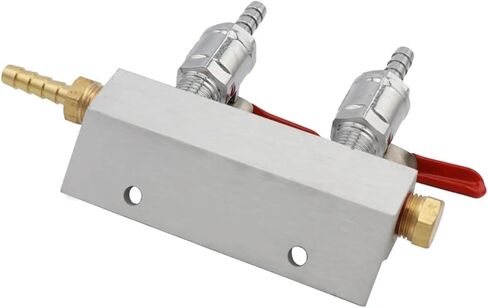 معدات التخمير، موزع غاز البيرة ثنائي الاتجاه، فاصل مشعب ثاني أكسيد الكربون مع خرطوم 7 مم، إيقاف تشغيل معدات تخمير البيرة Kegerator in Kuwait