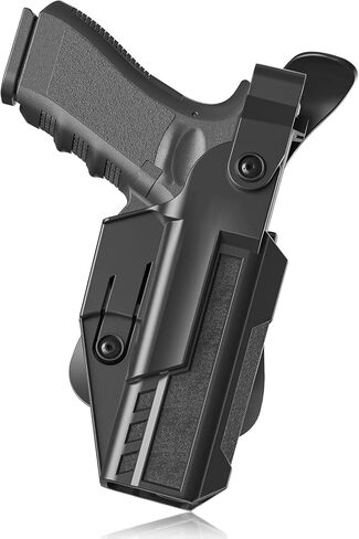 حافظة Glock 19/17/19X/23/32/44/45 - حافظة واجب G19 للجيل 1-5، مجداف OWB مع مشبك ثابت، إطلاق الإبهام، 60 قابل للتعديل in Kuwait
