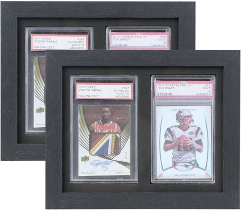 حافظة عرض للبطاقات الرياضية - إطار بطاقة تجارية مغناطيسية متدرجة مع حماية من إسفنج EVA، حامل جداري ذو رؤية واضحة لرياضة البيسبول وكرة القدم وكرة السلة والهوكي، يحمل 3 بطاقات in Kuwait