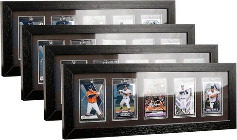 Sports Card Display Case - Graded Magnetic Trading Card Frame with EVA Foam Protection, Clear View Wall Mount for Baseball Football Basketball Hockey, Holds 3 Card in Saudi Arabia