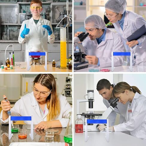 BESTYASH L-Shaped Linear Pipette Rack Laboratory Pipette Holder Stand for Experiment, Heavy Duty Laboratory Equipment Shelf Compatible with Micropipettors in Kuwait