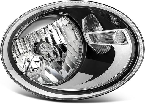 LSAILON Headlight Assembly Replacement Fit 1999-2002 For Cabrio1999-2006 For Golf Black Housing Clear Lens Driver and Passenger Side in Saudi Arabia