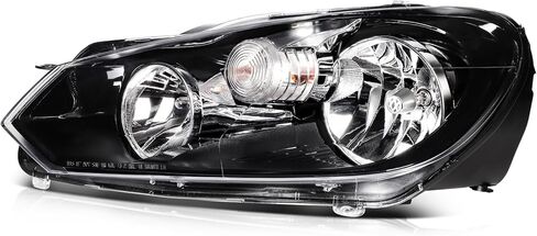LSAILON Headlight Assembly Replacement Fit 1999-2002 For Cabrio1999-2006 For Golf Black Housing Clear Lens Driver and Passenger Side in Saudi Arabia