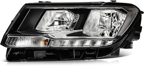LSAILON Headlight Assembly Replacement Fit 1999-2002 For Cabrio1999-2006 For Golf Black Housing Clear Lens Driver and Passenger Side in Saudi Arabia