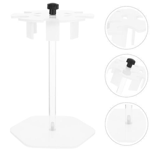 حامل حامل ماصات مستدير من الأكريليك المحمول لـ 6 ماصات، منظم تخزين ماصات مختبرية ثابت متوافق مع الماصات المصلية والميكروبات، ملحقات معدات المختبر in Saudi Arabia