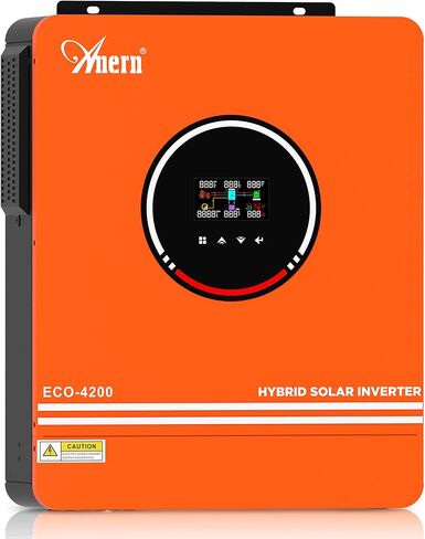 6200W Hybrid Solar Helverter 48V DC إلى 220-230VAC ، العاكس الشمسي النقي الموجي مع وحدة تحكم شحن الطاقة الشمسية 120A MPPT ، تتناسب مع بطارية جل الباردة من الليثيوم 48V. in Kuwait