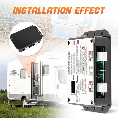 وحدة تحكم منزلق ذات سرعة متزامنة بمحرك مزدوج متوافقة مع وحدة التحكم Lippert In-Wall Slide-Out على RV استبدال الجزء #13398-D0 #13398-C2 وحدة التحكم V-Sync II in Saudi Arabia