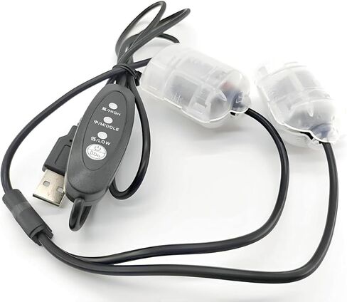 محرك تدليك اهتزاز USB بتنظيم 3 سرعات، 5 فولت واحد إلى اثنين من محركات الاهتزاز الكهربائية وسادة تدليك وسادة قطنية ملحقات هزاز 3000-4500 دورة في الدقيقة مع كابل طاقة 1.1 متر in Kuwait