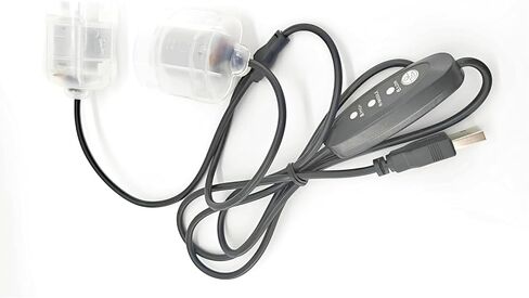 محرك تدليك اهتزاز USB بتنظيم 3 سرعات، 5 فولت واحد إلى اثنين من محركات الاهتزاز الكهربائية وسادة تدليك وسادة قطنية ملحقات هزاز 3000-4500 دورة في الدقيقة مع كابل طاقة 1.1 متر in Kuwait