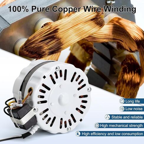 استبدال محرك مروحة العلية Criditpid 35407 لمحرك F0812B3146، F0816B4732، F0816B4732A، محرك DREPSC-127/20-4P1SP مقاس 5 بوصات، محرك فتحة تهوية الهواء يتضمن مكثفًا قطعة واحدة 8μF/250V. in Saudi Arabia