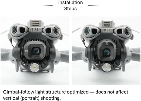Mini 5 Night Flight Light for DJI Mini 5, Gimbal-Follow Design – Light Points Where You Look, 700-1000LM Dual LED Version, Enhanced Night Visibility (Remote and Manual Control) in Saudi Arabia