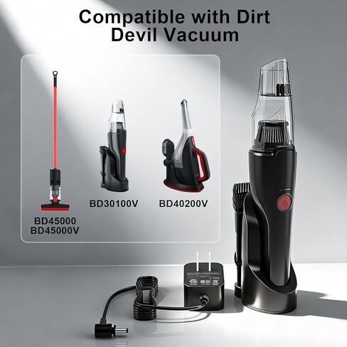 شاحن متوافق مع استبدال مكنسة Dirt Devil لشاحن محول الطاقة 720429001 لـ BD40200V BD50500V BD30100V BD45000 BD45000V مع سلك طاقة 5.9 قدم in Kuwait