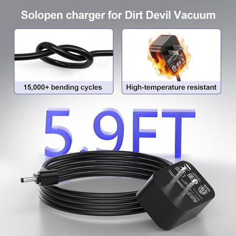 شاحن متوافق مع استبدال مكنسة Dirt Devil لشاحن محول الطاقة 720429001 لـ BD40200V BD50500V BD30100V BD45000 BD45000V مع سلك طاقة 5.9 قدم in Kuwait