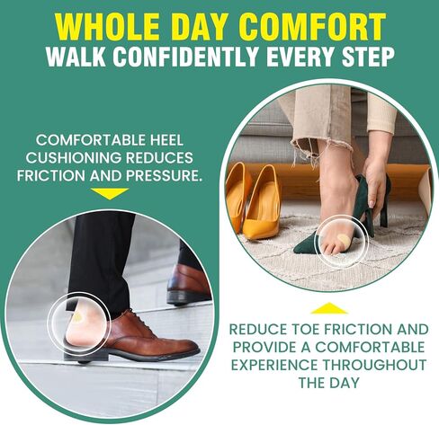 ضمادات فقاعية للقدم - 21 قطعة من ضمادات الغروانية المائية للوقاية من البثور والتعافي منها، وسادات فقاعية لحماية الكعب وأصابع القدم - عبوة متنوعة in Kuwait