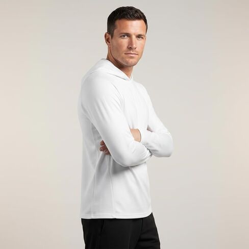 Men's UPF 50+ Sun Protection Hoodie Long Sleeve Fishing Shirts UV SPF Hiking Running Lightweight Quick Dry Outdoor Top in Saudi Arabia