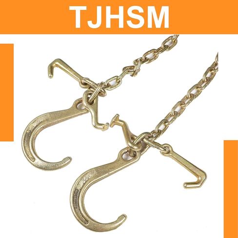G70 Grade 5/16" x 3-ft Steel Traction Chain with 8" Medium J-Shaped Hook Replacement for Suitable for Truck Trailer Off Road Vehicle Towing in Saudi Arabia