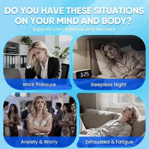 ASSR، مكمل مساعد على النوم، مخفض الكورتيزول الهادئ النقي، جاهز للشرب بدون مزيج، جليسينات المغنيسيوم الثلاثي، مالات، سيترات، أشواغاندا، إل ثيانين، فيتامين د، دعم المزاج للتركيز على النوم والاسترخاء، 30 قيراط in Kuwait