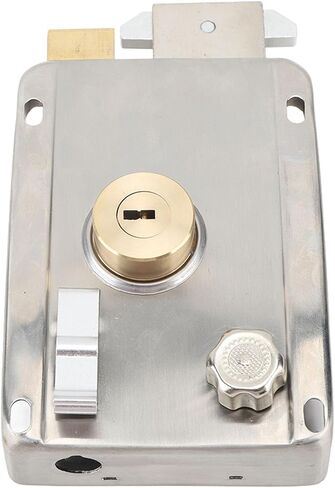 قفل ميكانيكي خارجي مضاد للسرقة من CHICISIS، مصنوع من الفولاذ المقاوم للصدأ المتين لأمن الباب الخشبي، قفل مضاد للسرقة، لأبواب الأمان، مسكن in Kuwait