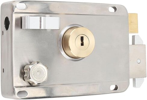 قفل ميكانيكي خارجي مضاد للسرقة من CHICISIS، مصنوع من الفولاذ المقاوم للصدأ المتين لأمن الباب الخشبي، قفل مضاد للسرقة، لأبواب الأمان، مسكن in Kuwait