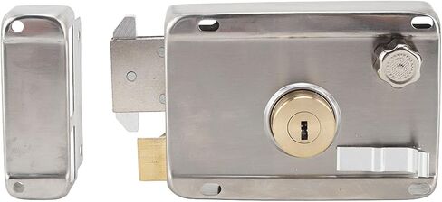 قفل ميكانيكي خارجي مضاد للسرقة من CHICISIS، مصنوع من الفولاذ المقاوم للصدأ المتين لأمن الباب الخشبي، قفل مضاد للسرقة، لأبواب الأمان، مسكن in Kuwait
