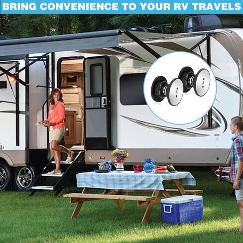 2PCS RV المغناطيسي الباب الصيد، حامل الباب RV الملحقات للداخل، حامل باب العربة سدادة الباب مع لاصق ومسامير، مزالج باب RV للباب الخارجي RV العربة، ملحقات العربة RV، أسود in Saudi Arabia
