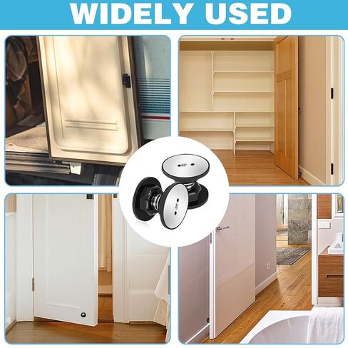2PCS RV المغناطيسي الباب الصيد، حامل الباب RV الملحقات للداخل، حامل باب العربة سدادة الباب مع لاصق ومسامير، مزالج باب RV للباب الخارجي RV العربة، ملحقات العربة RV، أسود in Saudi Arabia