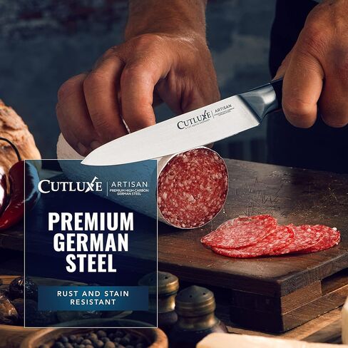Cutluxe Chef Knife Set, 3 PCS Professional Chef's Knife Set – Razor Sharp German Steel, Full Tang, Ergonomic Handles - Artisan Series in Saudi Arabia
