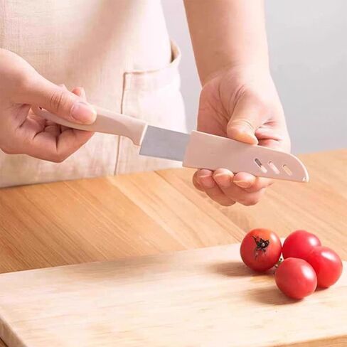 10-Set Super Value Paring Knife Set - 10 Ultra-Sharp German Steel Fruit & Vegetable Knives with 10 Sheaths, PP Plastic Ergonomic Handle, Dishwasher Safe, Multi-Color Small Kitchen Peeling Knives. in Kuwait