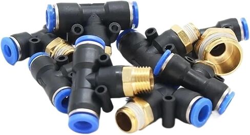 Pneumatic Airflow Regulator 4mm 6mm 8mm 10mm 12mm OD Hose Tube Gas Flow Adjust Valve Connector 1/8" 1/4" 3/8" 1/2" Male Thread(PB6-02) in Saudi Arabia