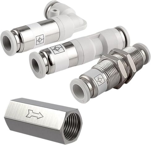 Pneumatic Air Check Valve Non- Valve Hose Gas Pipe Quick Connector SPU SPV SPM 4 6 8 10 12MM Straight Bulkhead CV01 1/4(SPU-4) in Saudi Arabia