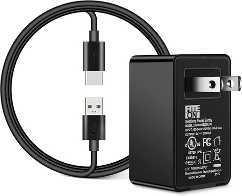 يعمل شاحن الحائط مع جهاز الكاريوكي، ومحول طاقة USB FITE ON + سلك طاقة متوافق مع مصدر طاقة مكبر صوت كاريوكي المحمول VerkTop in Saudi Arabia