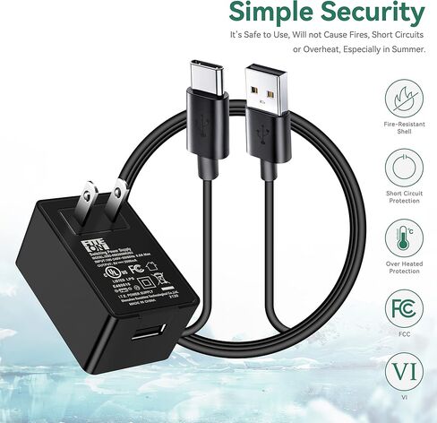 يعمل شاحن الحائط مع جهاز الكاريوكي، ومحول طاقة USB FITE ON + سلك طاقة متوافق مع مصدر طاقة مكبر صوت كاريوكي المحمول VerkTop in Saudi Arabia