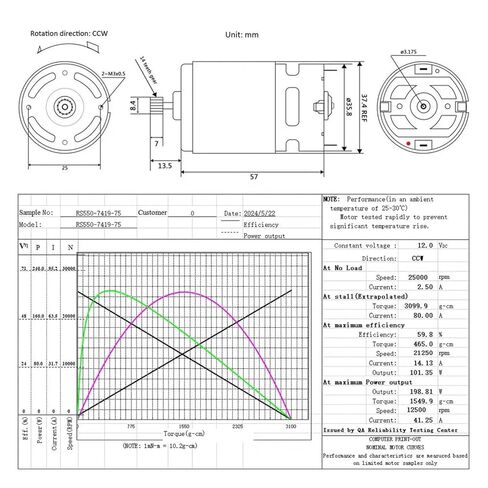 550 DC Motor 8.2mm 14 Teeth Gear 10.8-25V 25000RPM Chainsaw Micro(14.4V) in Saudi Arabia