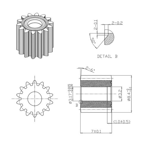 550 DC Motor 8.2mm 14 Teeth Gear 10.8-25V 25000RPM Chainsaw Micro(14.4V) in Saudi Arabia