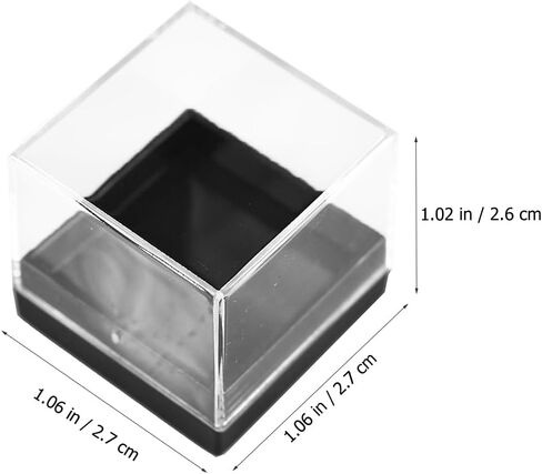 ARTIBETTER 60 Pcs Mineral Display Boxes Square Acrylic Specimen Storage Cases 1.06X1.06X5.11 Inch Transparent Cube Display Boxes for Gemstone and Mineral Specimen Collecting in Saudi Arabia