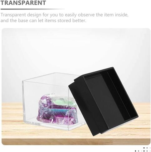 ARTIBETTER 60 Pcs Mineral Display Boxes Square Acrylic Specimen Storage Cases 1.06X1.06X5.11 Inch Transparent Cube Display Boxes for Gemstone and Mineral Specimen Collecting in Saudi Arabia