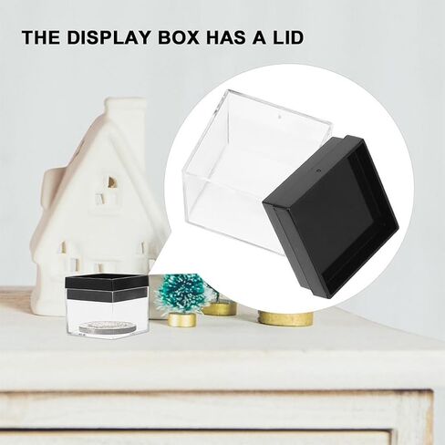 ARTIBETTER 60 Pcs Mineral Display Boxes Square Acrylic Specimen Storage Cases 1.06X1.06X5.11 Inch Transparent Cube Display Boxes for Gemstone and Mineral Specimen Collecting in Saudi Arabia