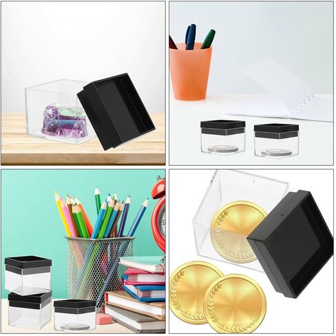ARTIBETTER 60 Pcs Mineral Display Boxes Square Acrylic Specimen Storage Cases 1.06X1.06X5.11 Inch Transparent Cube Display Boxes for Gemstone and Mineral Specimen Collecting in Saudi Arabia