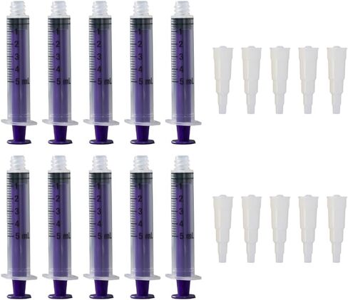 حقنة Vesco Medical ENFit 5 مل مع أطراف موصل انتقالية ENFit (عبوة من 10 قطع) in Kuwait